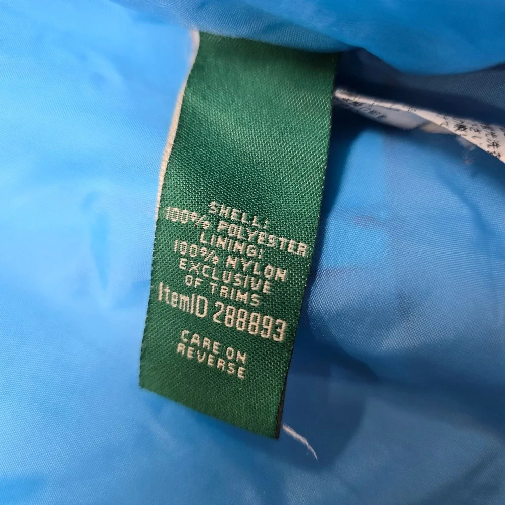 LLBean Systems Jacket Kids Girls‎ Large 14-16 Pink Blue Waterproof Hooded Ski